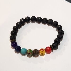 ✨ 7 Chakra Lava Rock Diffuser Bracelet - Yoga Jewelry